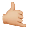Call Me Hand: Medium-Light Skin Tone Emoji 🤙🏼 image - Huawei Harmony OS style