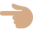 Backhand Index Pointing Left: Medium Skin Tone