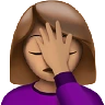 Woman Facepalming: Medium Skin Tone Emoji 🤦🏽‍♀️ image - Apple style