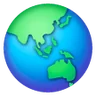 Globe terrestre asie-australie Emoji 🌏 image - Samsung style