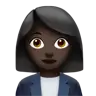 Woman Office Worker: Dark Skin Tone Emoji 👩🏿‍💼 image - Apple style