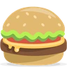 汉堡 Emoji 🍔 image - Skype style