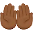 Palms Up Together: Medium-Dark Skin Tone