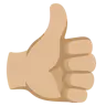 Thumbs Up: Medium-Light Skin Tone Emoji 👍🏼 image - Google Noto Color style