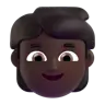Child: Dark Skin Tone Emoji 🧒🏿 image - Microsoft 3D Fluent style