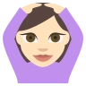 Person Gesturing Ok: Light Skin Tone Emoji 🙆🏻 image - EmojiTwo style