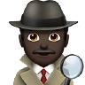 Man Detective: Dark Skin Tone Emoji 🕵🏿‍♂️ image - Apple style
