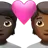 Couple With Heart: Person, Person, Dark Skin Tone, Medium-Dark Skin Tone