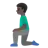 Man Kneeling: Dark Skin Tone
