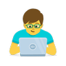 Man Technologist Emoji 👨‍💻 image - Skype style