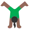 Woman Cartwheeling: Medium-Dark Skin Tone Emoji 🤸🏾‍♀️ image - Tossface style
