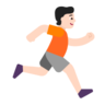 Person Running Facing Right: Light Skin Tone Emoji 🏃🏻‍➡️ image - Microsoft Classic 2D style