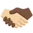 Handshake: Medium-Light Skin Tone, Dark Skin Tone