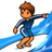 Person Surfing: Medium-Light Skin Tone