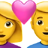 Couple With Heart: Woman, Man Emoji 👩‍❤️‍👨 image - Apple style