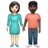 Woman And Man Holding Hands: Light Skin Tone, Dark Skin Tone