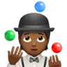 Person Juggling: Medium-Dark Skin Tone Emoji 🤹🏾 image - Apple style