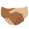 Handshake: Medium-Light Skin Tone, Medium-Dark Skin Tone Emoji 🫱🏼‍🫲🏾 image - Google Noto Color style
