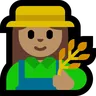 Woman Farmer: Medium Skin Tone Emoji 👩🏽‍🌾 image - Microsoft Windows 10 Segoe UI Emoji style