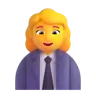 Woman Office Worker Emoji 👩‍💼 image - Microsoft 3D Fluent style