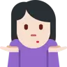 Woman Shrugging: Light Skin Tone Emoji 🤷🏻‍♀️ image - Twitter / X (Twemoji) style