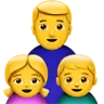 Family: Man, Girl, Boy Emoji 👨‍👧‍👦 image - Apple style