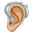 Ear With Hearing Aid: Medium-Light Skin Tone