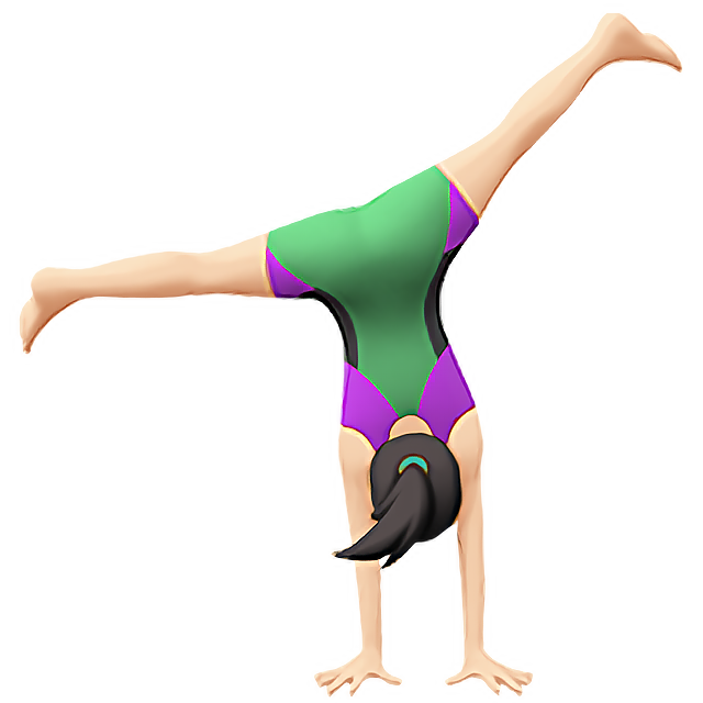Woman Cartwheeling: Light Skin Tone