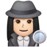Woman Detective: Light Skin Tone Emoji 🕵🏻‍♀️ image - Samsung style