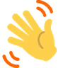 Acenando a mão sinal Emoji 👋 image - Skype style