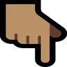 Backhand Index Pointing Down: Medium Skin Tone Emoji 👇🏽 image - Microsoft Windows 10 Segoe UI Emoji style