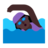 Woman Swimming: Dark Skin Tone