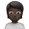 Person Frowning: Dark Skin Tone Emoji 🙍🏿 image - Apple style