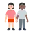 Women Holding Hands: Light Skin Tone, Medium-Dark Skin Tone