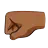 Left-Facing Fist: Medium-Dark Skin Tone