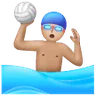 Man Playing Water Polo: Medium-Light Skin Tone Emoji 🤽🏼‍♂️ image - Samsung style