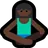 Person In Lotus Position: Dark Skin Tone