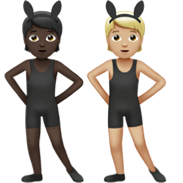 People With Bunny Ears: Dark Skin Tone, Medium-Light Skin Tone