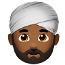 Man Wearing Turban: Medium-Dark Skin Tone Emoji 👳🏾‍♂️ image - Apple style