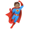 Superhero: Medium Skin Tone Emoji 🦸🏽 image - Google Noto Color style