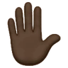 Raised Hand: Dark Skin Tone Emoji ✋🏿 image - Huawei Harmony OS style