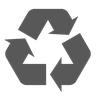 Эмодзи Черный символ универсальной переработки ♻ image - Docomo style