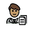 Man Office Worker: Medium Skin Tone Emoji 👨🏽‍💼 image - OpenMoji style