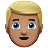 Man: Medium Skin Tone, Blond Hair