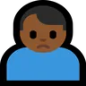 Man Frowning: Medium-Dark Skin Tone Emoji 🙍🏾‍♂️ image - Microsoft Windows 10 Segoe UI Emoji style