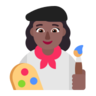Woman Artist: Medium-Dark Skin Tone Emoji 👩🏾‍🎨 image - Microsoft Classic 2D style