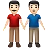 Men Holding Hands: Medium-Light Skin Tone, Medium-Dark Skin Tone
