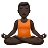 Man In Lotus Position: Dark Skin Tone