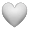 Coeur blanc Emoji 🤍 image - Huawei Harmony OS style
