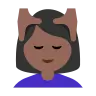 Woman Getting Massage: Medium-Dark Skin Tone Emoji 💆🏾‍♀️ image - Tossface style